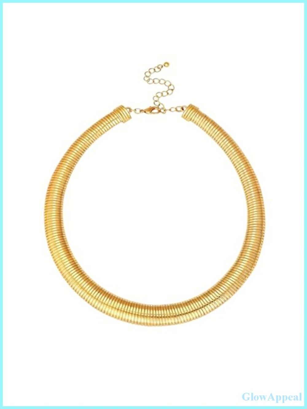 14K Gold Plated Chunky Snake Chain Choker Necklace